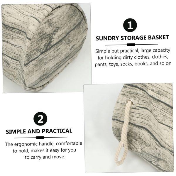 Wooden Pile Pattern Laundry Basket