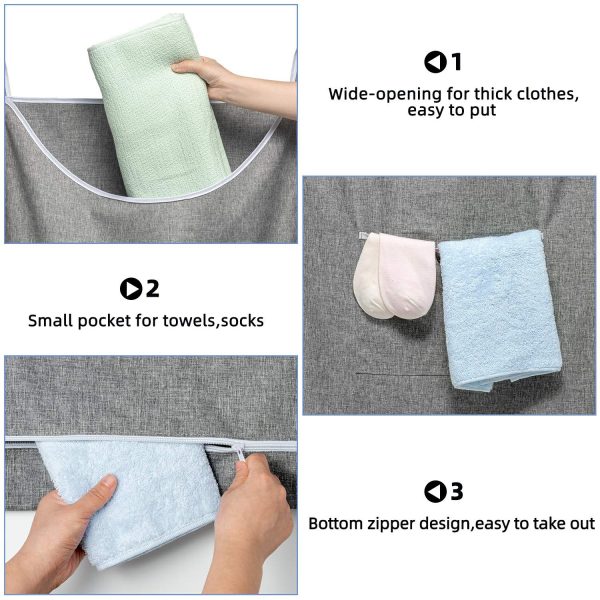 Large Openging Hanging Laundry Hamper Bag