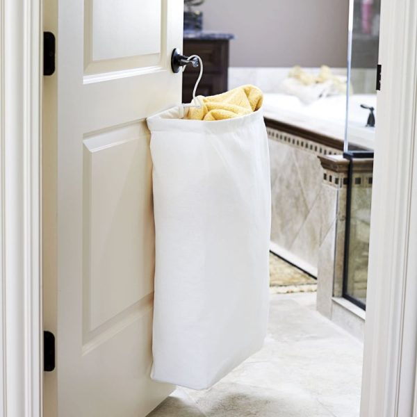 Hanging Cotton Canvas Laundry Hamper Bag