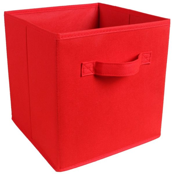 6 Pack Foldable Cube Decorative Fabric Storage Laundry Baskets