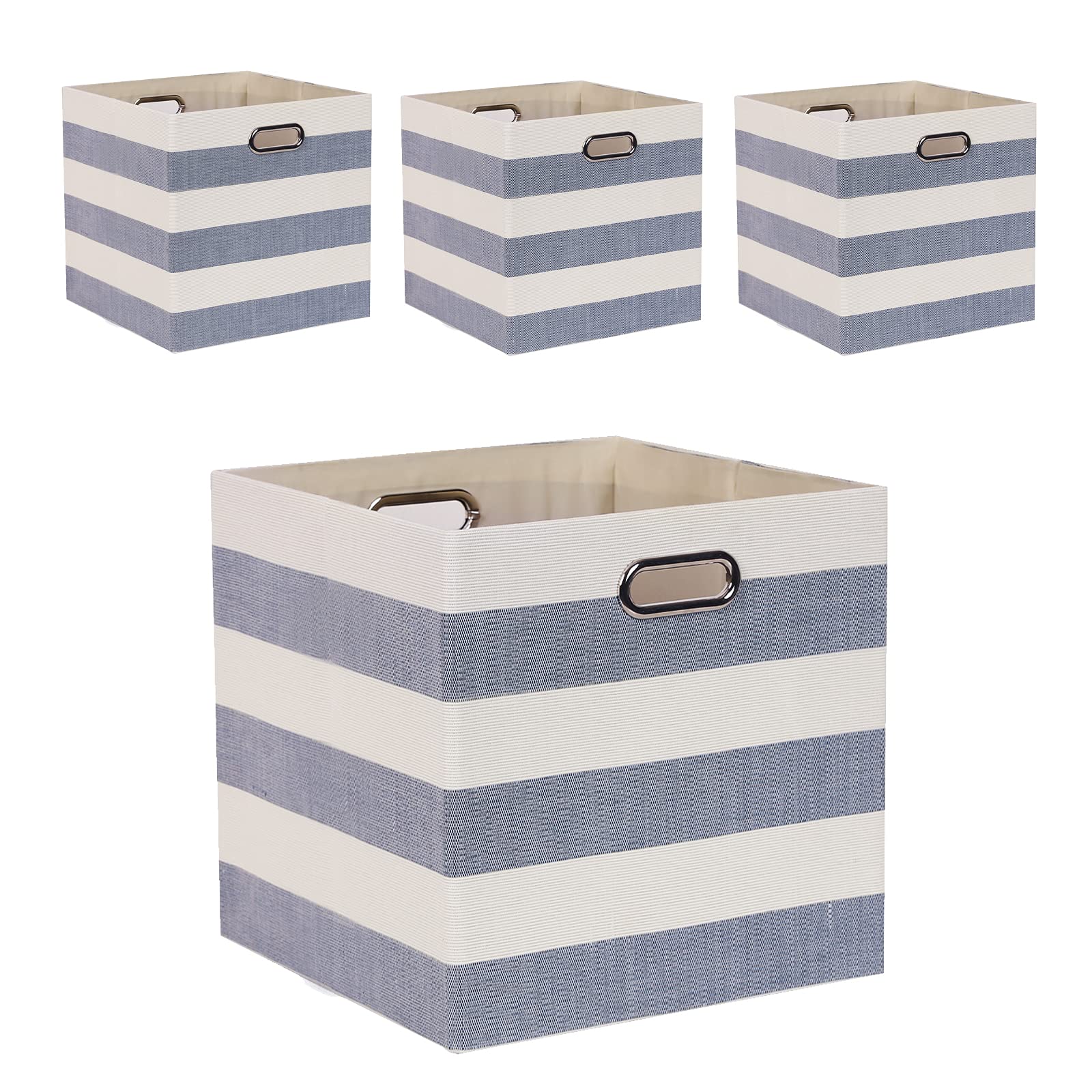 4Pcs Foldable Cube Storage Laundry Baskets