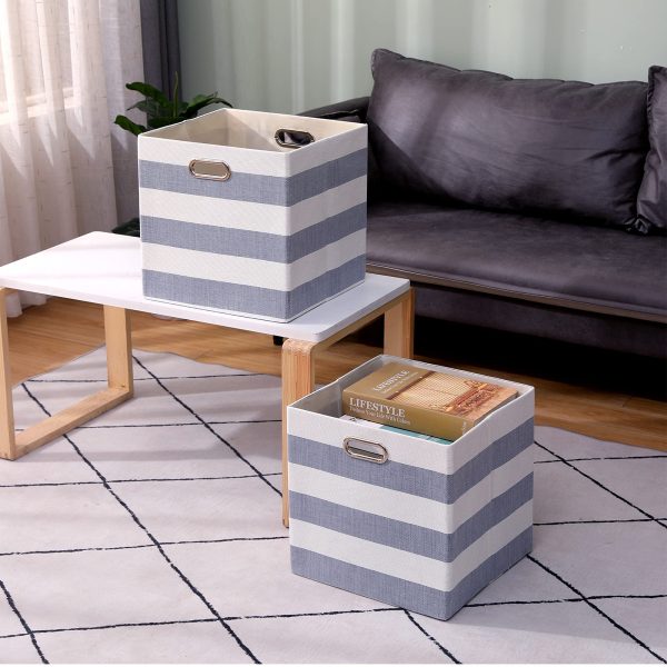 4Pcs Foldable Cube Storage Laundry Baskets