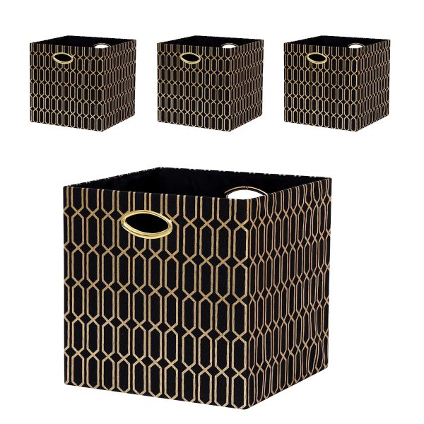 4Pcs Collapsible Cube Storage Laundry Baskets