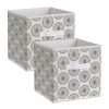 2Pcs Non Woven Polyester Starburst Storage Laundry Baskets