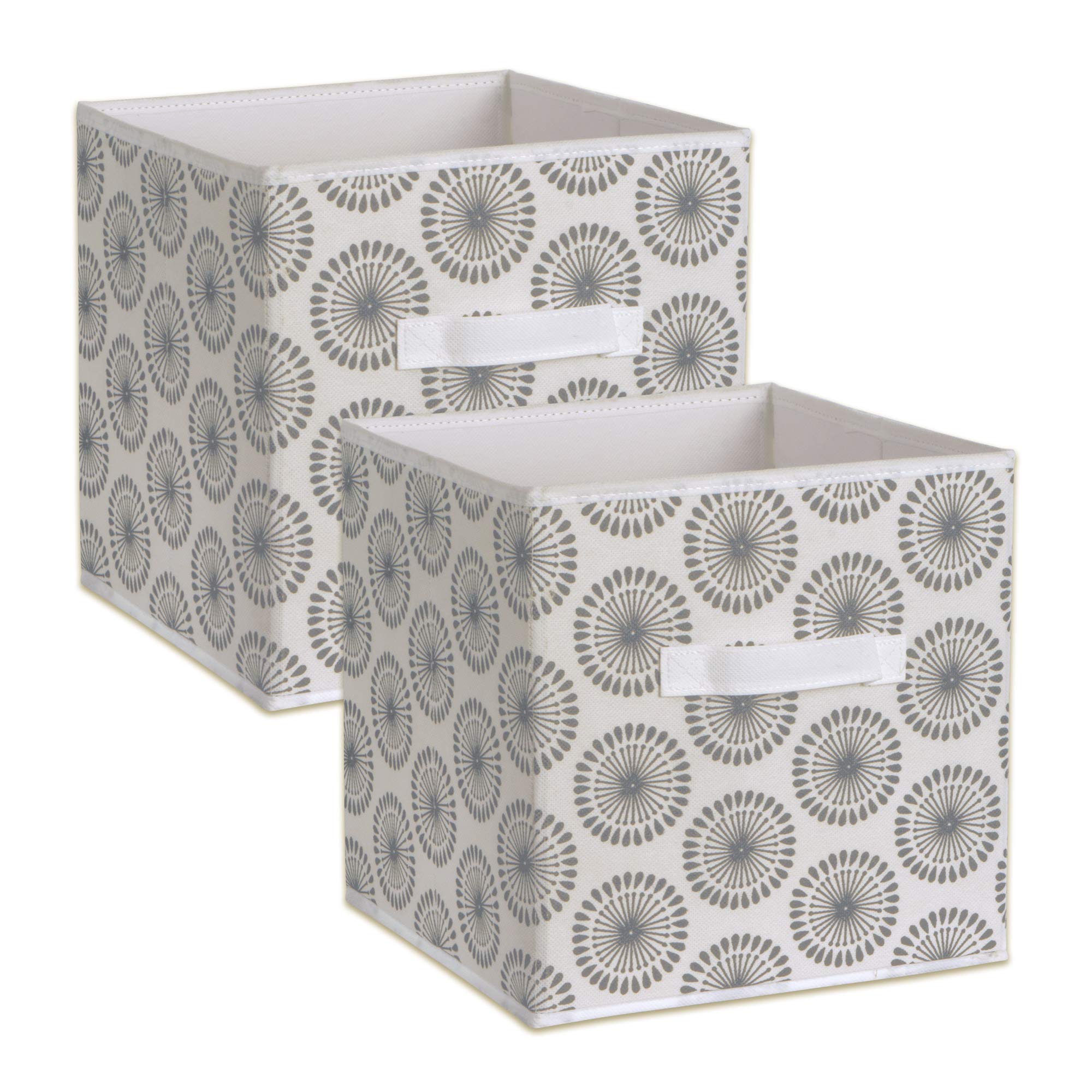2Pcs Non Woven Polyester Starburst Storage Laundry Baskets