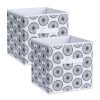 2Pcs Non Woven Polyester Starburst Storage Laundry Baskets
