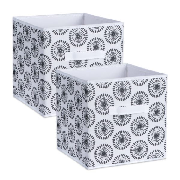 2Pcs Non Woven Polyester Starburst Storage Laundry Baskets