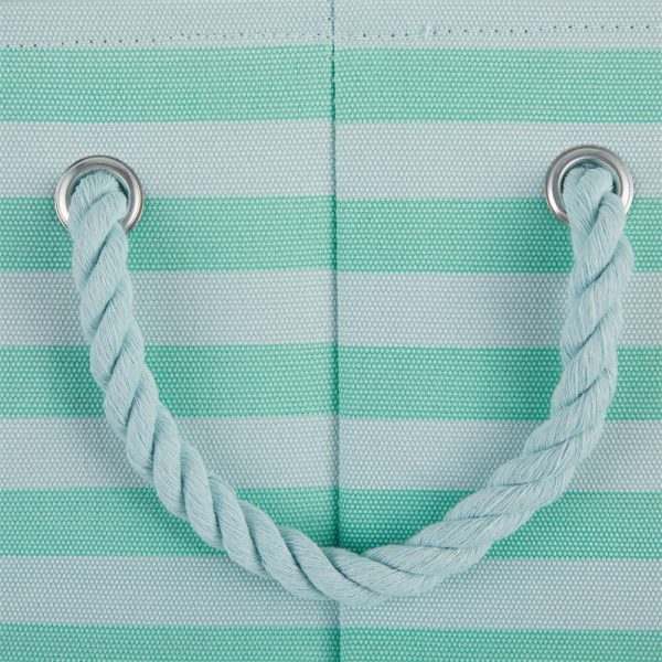 Small Rectangle Pet Striped Paw Laundry Basket