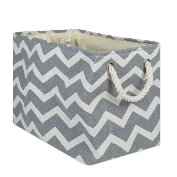 Streak Polyester Chevron Storage Laundry Basket