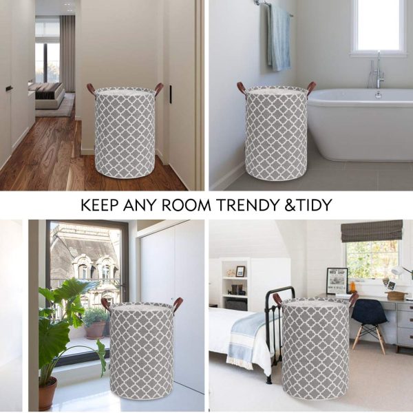 Large Collapsible Waterproof Drawstring Round Laundry Basket