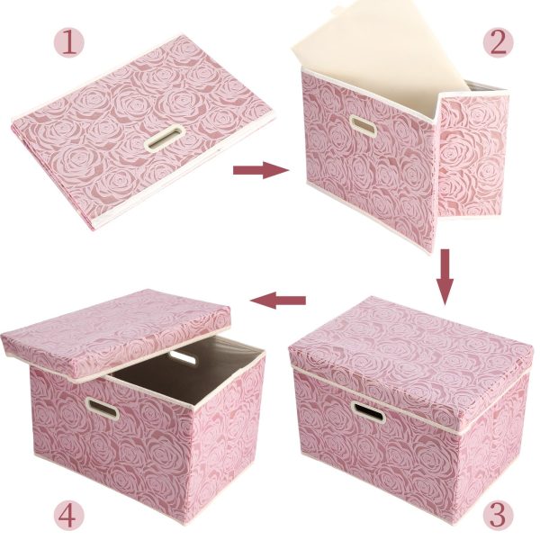 6 Pcs Large Foldable Clothes Storage Laundry Baskets