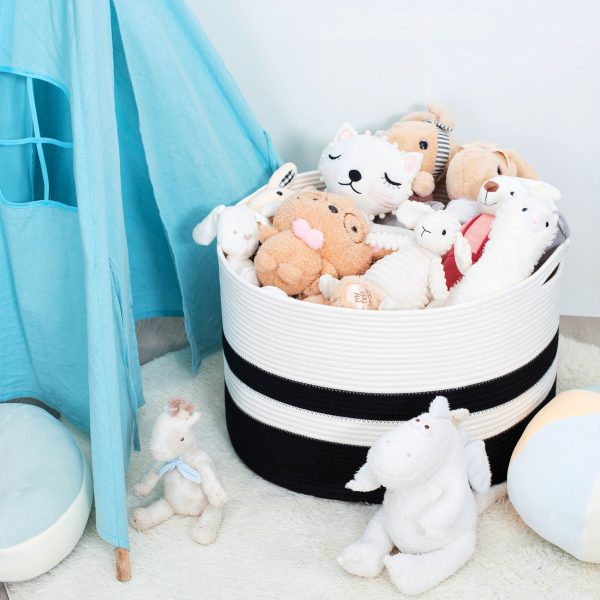 Extra Large Cotton Rope Blanket Storage Laundry Basket
