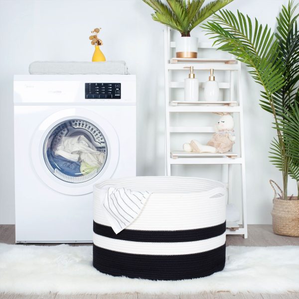 Extra Large Cotton Rope Blanket Storage Laundry Basket