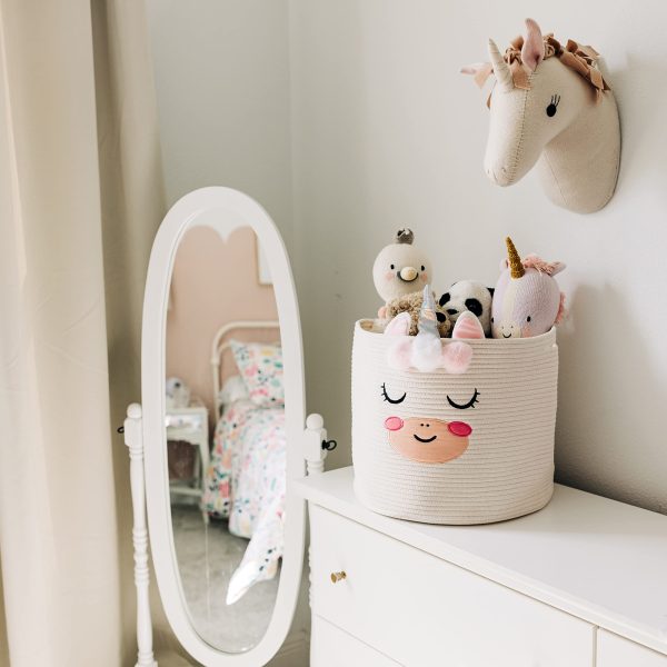 Cotton Rope Unicorn Decor Laundry Basket