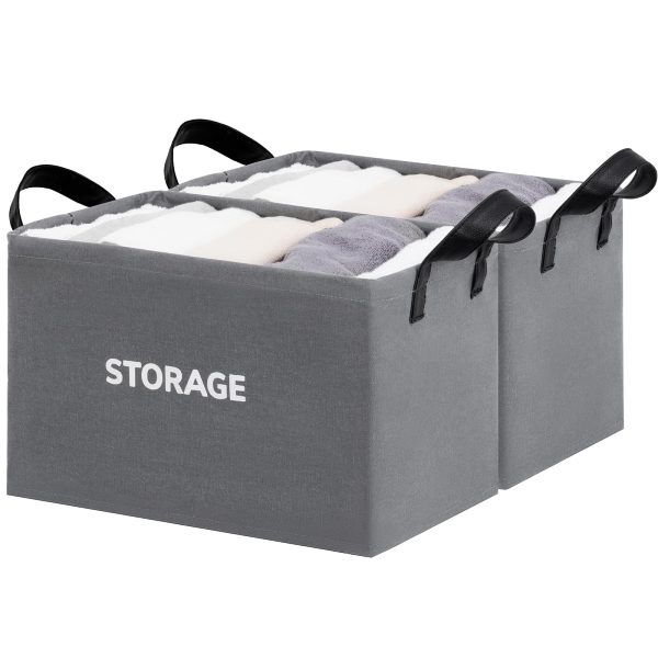 2 Pack Foldable Small Clothes Storage Laundry Baskets