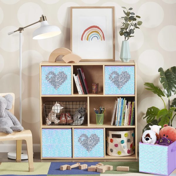 4Pcs Foldable Sequin Storage Laundry Baskets