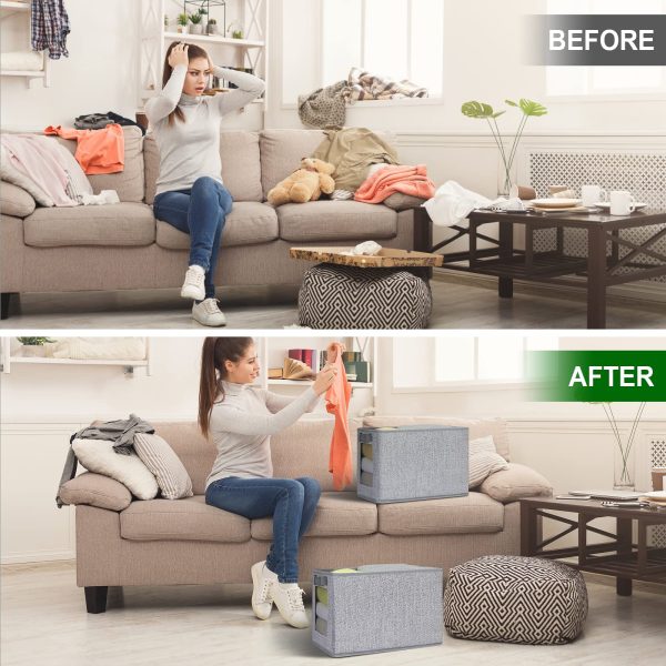 3 Pack Foldable Fabric Storage Laundry Baskets