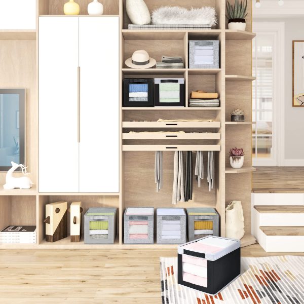 3 Pack Foldable Fabric Storage Laundry Baskets