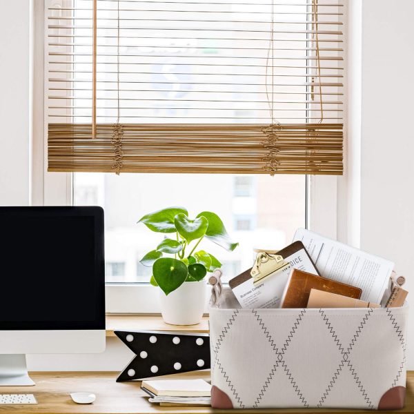 X Type Streak Canvas Storage Laundry Basket