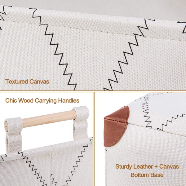 X Type Streak Canvas Storage Laundry Basket