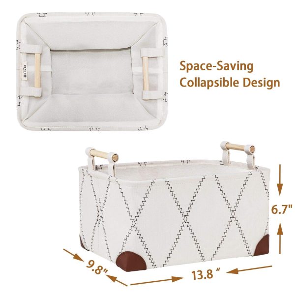X Type Streak Canvas Storage Laundry Basket