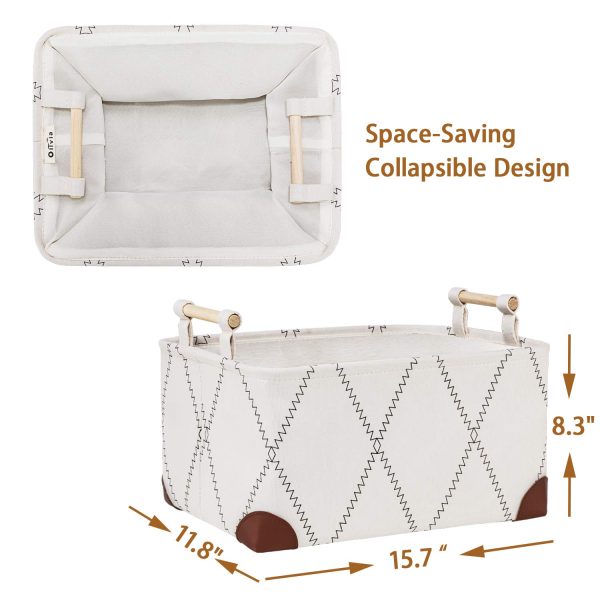 X Type Streak Canvas Storage Laundry Basket