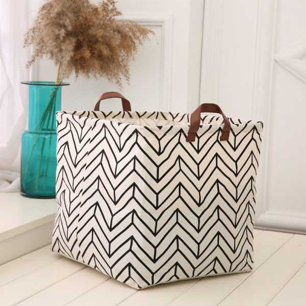 Large Durable Collapsible Square Dot Semicircle Laundry Basket