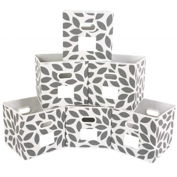 4 Pack Fabric Cubes Storage Laundry Baskets