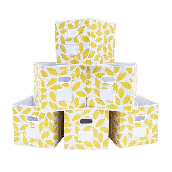 4 Pack Fabric Cubes Storage Laundry Baskets